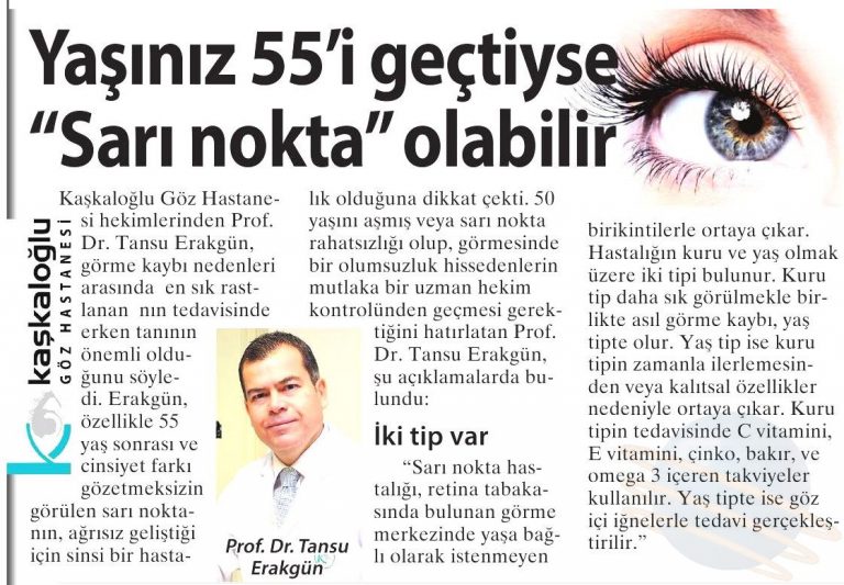 Yaşınız 55’i geçtiyse “Sarı nokta” olabilir.