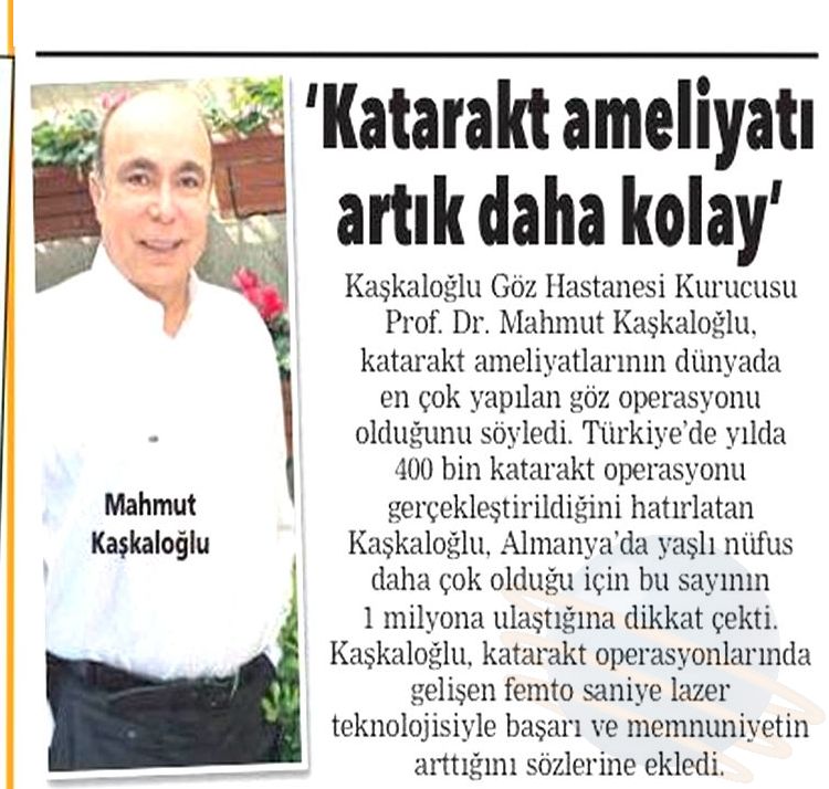 Katarakt ameliyatı artık daha kolay