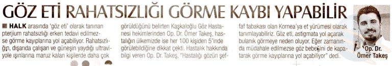 Göz Eti Rahatsızlığı Görme Kaybı Yapabilir