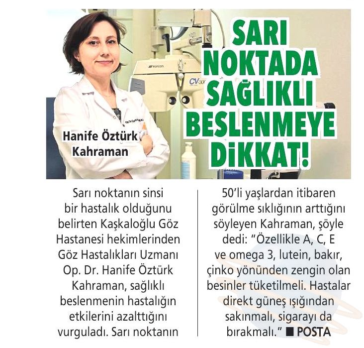 Sarı Noktada Sağlıklı Beslenmeye Dikkat