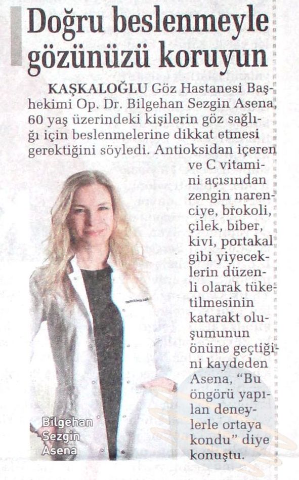 Beslenme ve göz sağlığı