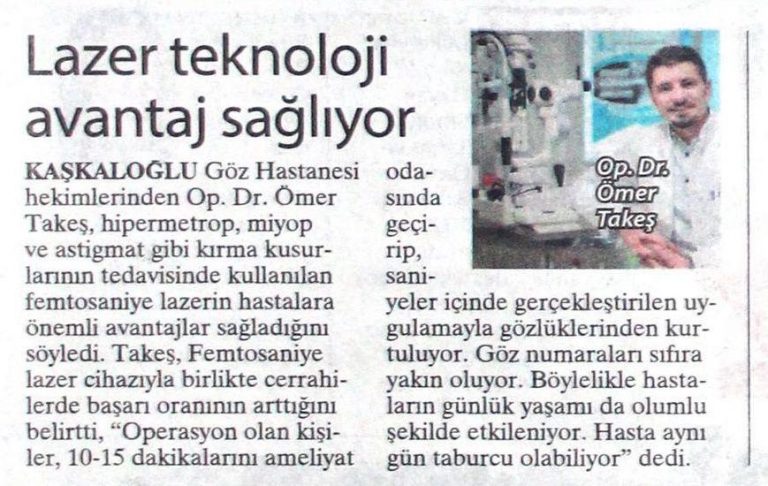 Lazer Teknolojisi Avantaj Sağlıyor