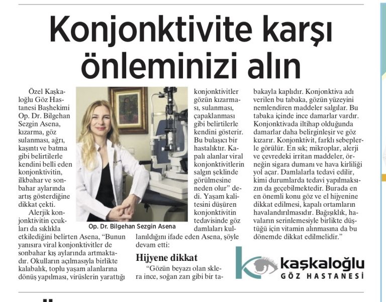 Sonbaharda konjunktivite dikkat