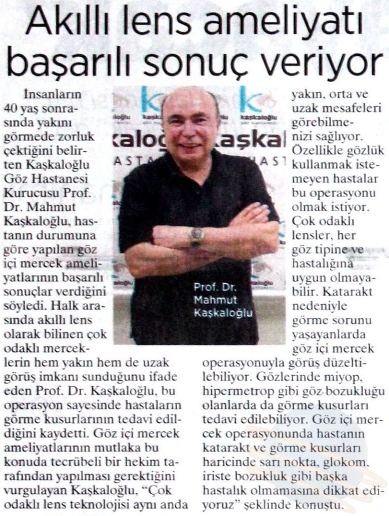 Akıllı Lens Ameliyatı Başarılı Sonuçlar Veriyor