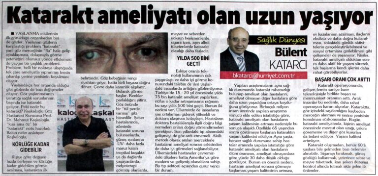 Katarakt ameliyatı olanlar uzun yaşıyor