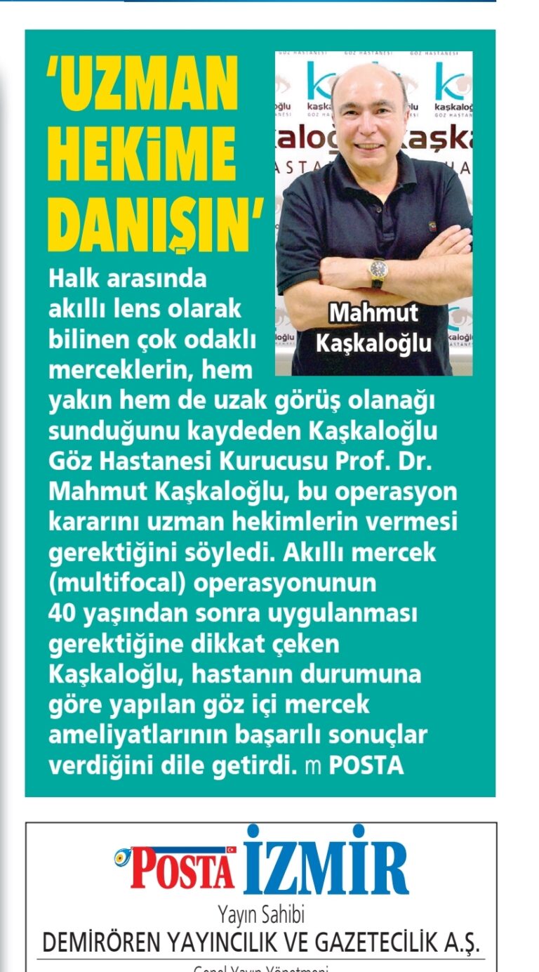 Akıllı Lens Ameliyatına Karar Verirken Uzman Hekime Danışın
